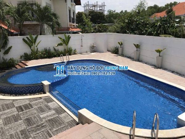 Thi công hồ bơi gia đình tại Quận 2 - Khu Thảo Điền - TP HCM