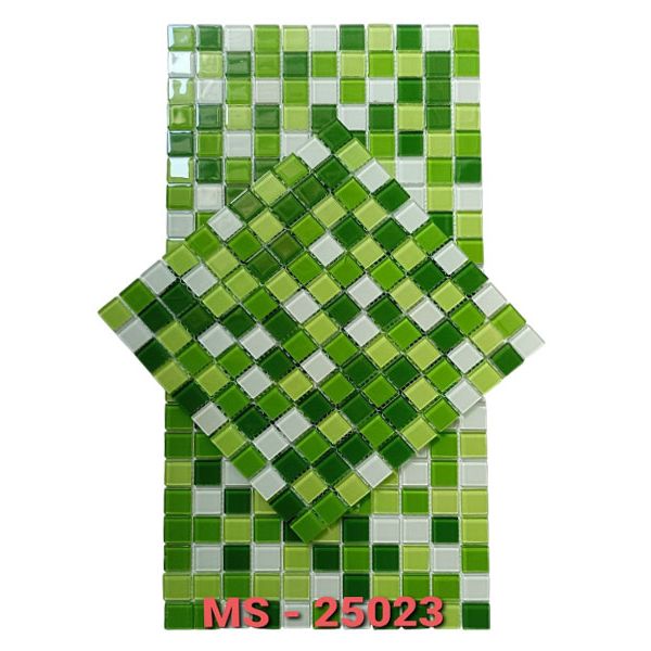 Gạch Mosaic thủy tinh MS-25023 Gạch Mosaic thủy tinh MS-25023